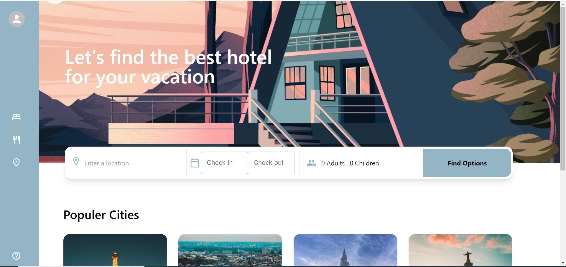 hotel booking website with firebase services(React JS)